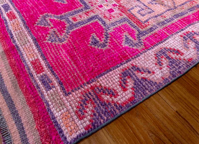 Vintage Turkish Hand- Knotted Wool Runner Rug