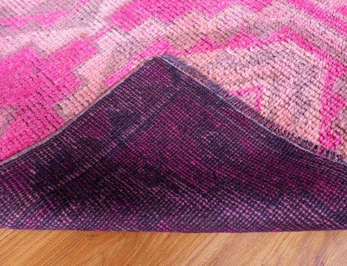 Vintage Turkish Hand- Knotted Wool Runner Rug