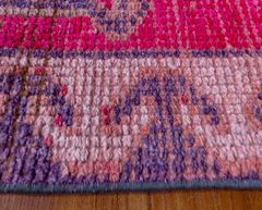 Vintage Turkish Hand- Knotted Wool Runner Rug