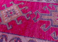Vintage Turkish Hand- Knotted Wool Runner Rug