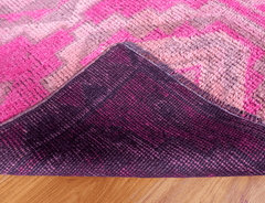 Vintage Turkish Hand- Knotted Wool Runner Rug