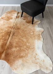 Salt Pepper Brown & White Cowhide Rug (Size: 200 X 200 CM)