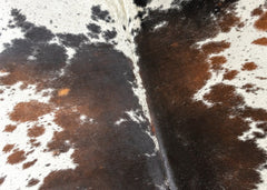 Salt Pepper Tri-Color Cowhide Rug (Size: 240 X 220 CM)