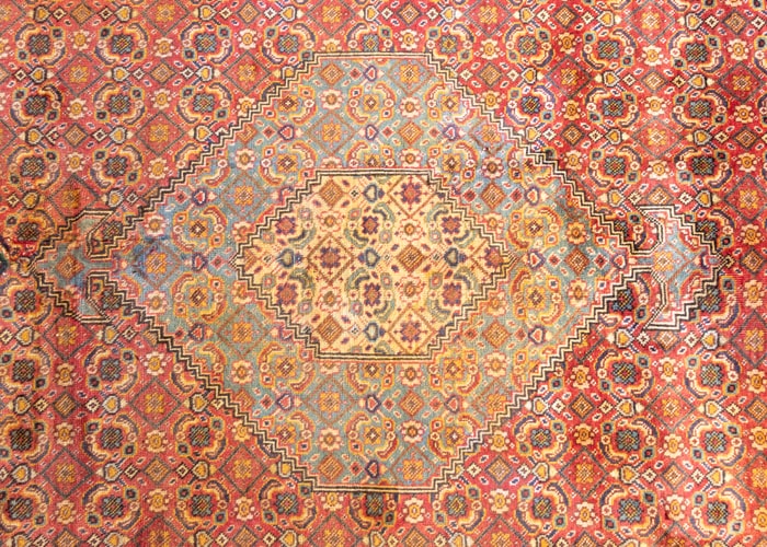 Vintage Ardabil Hand-Knotted Persian Wool Rug