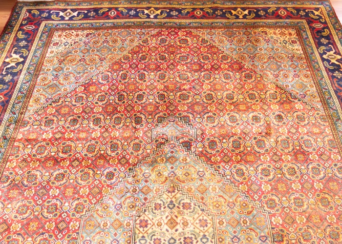 Vintage Ardabil Hand-Knotted Persian Wool Rug