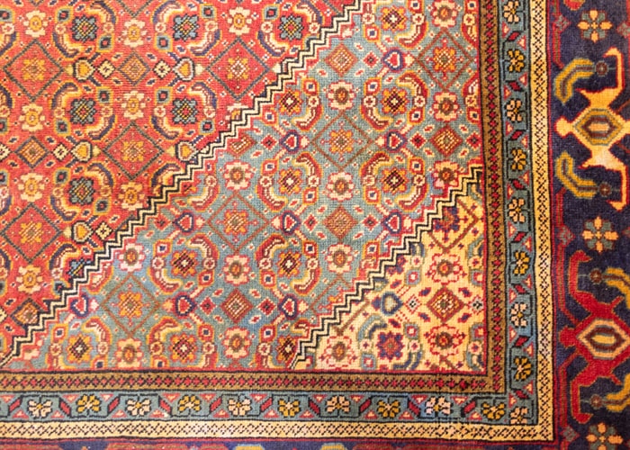Vintage Ardabil Hand-Knotted Persian Wool Rug