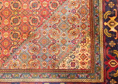 Vintage Ardabil Hand-Knotted Persian Wool Rug
