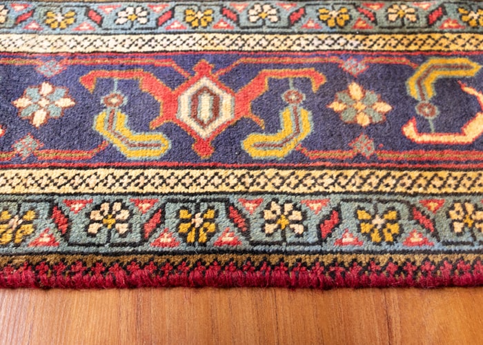 Vintage Ardabil Hand-Knotted Persian Wool Rug