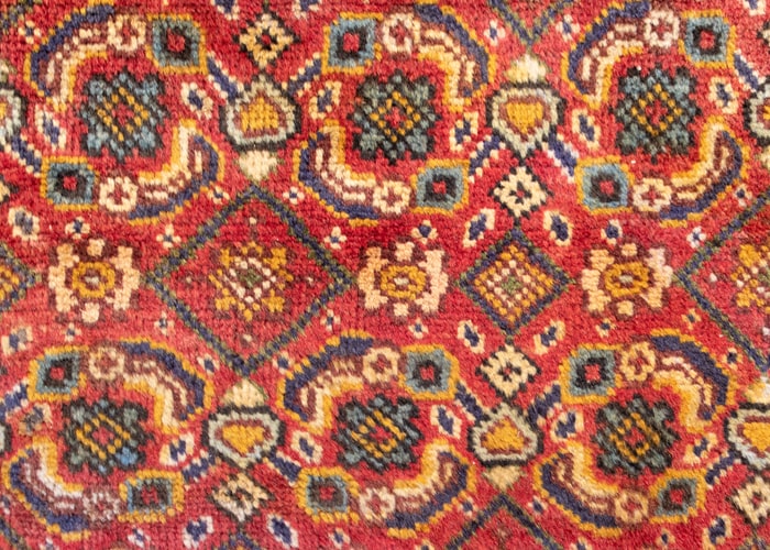 Vintage Ardabil Hand-Knotted Persian Wool Rug