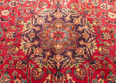 Signed Vintage Khorasan Hand-Knotted Wool Persian Rug