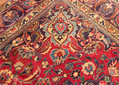 Signed Vintage Khorasan Hand-Knotted Wool Persian Rug