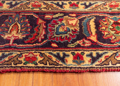 Signed Vintage Khorasan Hand-Knotted Wool Persian Rug
