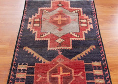 Vintage Meshkin Hand-Knotted Persian Wool Runner Rug