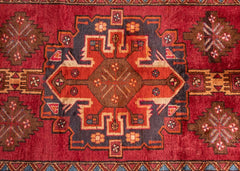 Vintage Ardabil Hand-Knotted Persian Wool Runner Rug