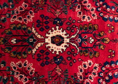Vintage Hamedan Hand-Knotted Persian Wool Runner Rug