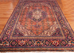 Vintage Tabriz Hand-Knotted Wool Persian Rug