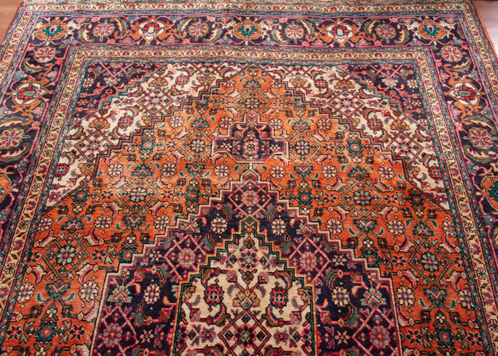 Vintage Tabriz Hand-Knotted Wool Persian Rug