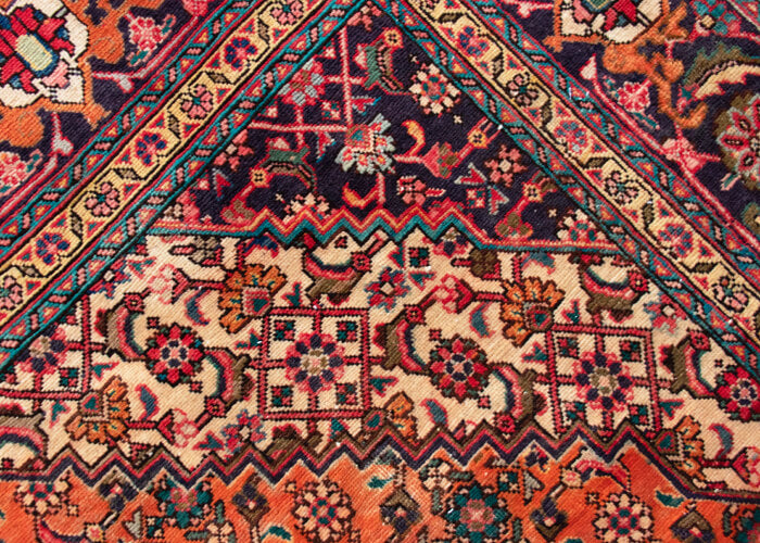 Vintage Tabriz Hand-Knotted Wool Persian Rug