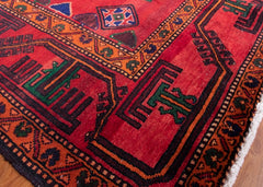 Vintage Baluch Hand-Knotted Wool Persian Rug