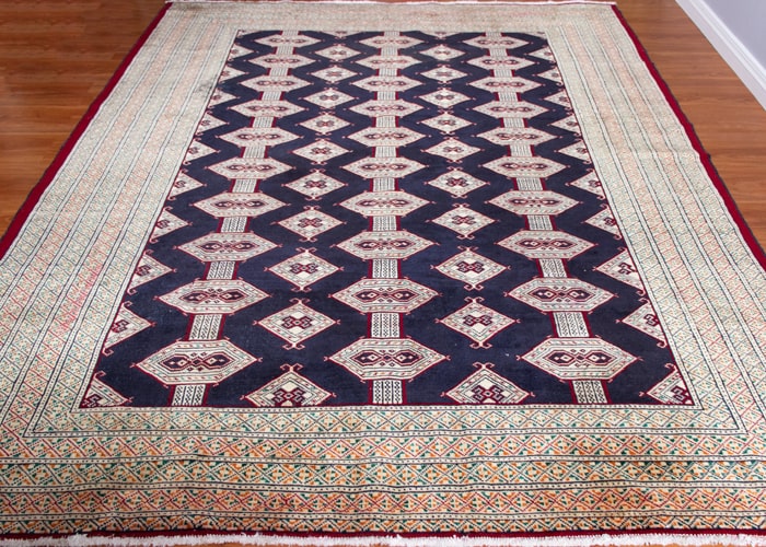Vintage Torkman Hand-Knotted Wool Persian Rug