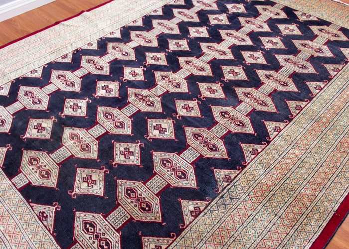 Vintage Torkman Hand-Knotted Wool Persian Rug