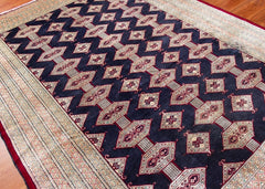 Vintage Torkman Hand-Knotted Wool Persian Rug