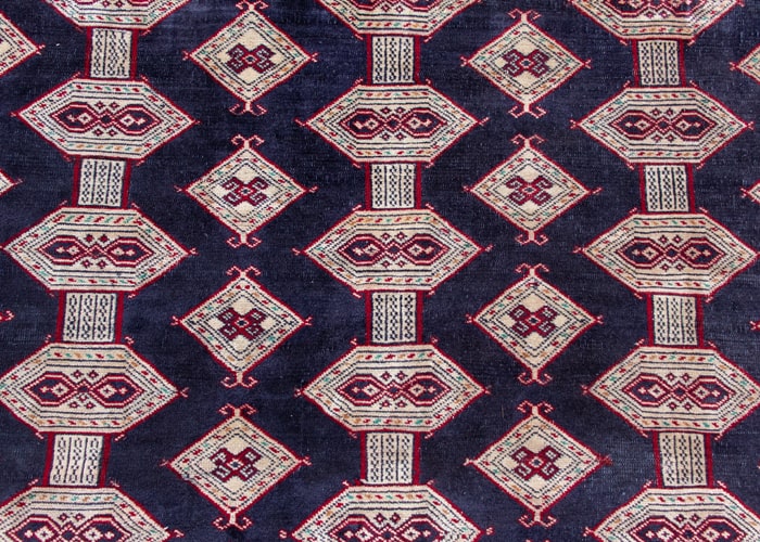 Vintage Torkman Hand-Knotted Wool Persian Rug