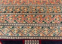 Vintage Torkman Hand-Knotted Wool Persian Rug