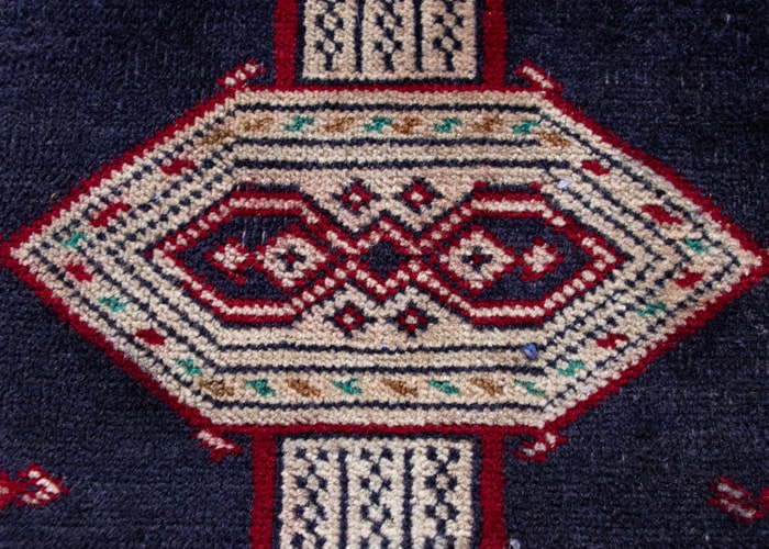 Vintage Torkman Hand-Knotted Wool Persian Rug