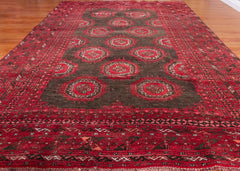 Vintage Baluch Hand-Knotted Wool Persian Rug