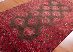 Vintage Baluch Hand-Knotted Wool Persian Rug