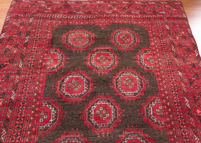 Vintage Baluch Hand-Knotted Wool Persian Rug