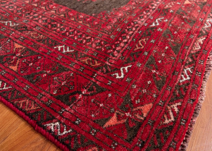Vintage Baluch Hand-Knotted Wool Persian Rug