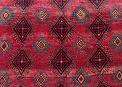 Vintage Baluch Hand-Knotted Wool Persian Rug