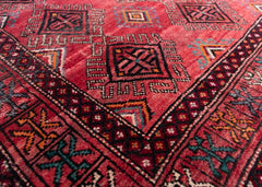 Vintage Baluch Hand-Knotted Wool Persian Rug