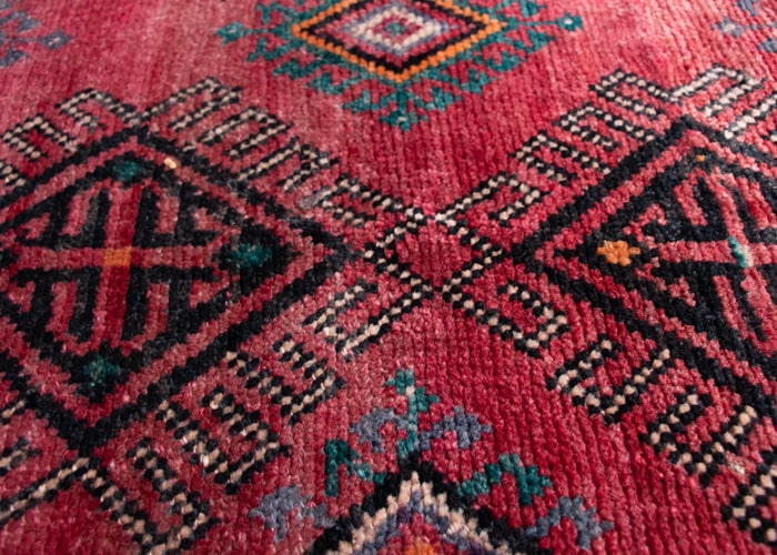 Vintage Baluch Hand-Knotted Wool Persian Rug