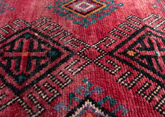 Vintage Baluch Hand-Knotted Wool Persian Rug