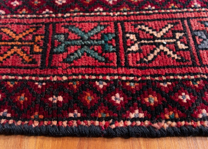 Vintage Baluch Hand-Knotted Wool Persian Rug