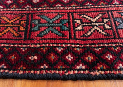 Vintage Baluch Hand-Knotted Wool Persian Rug