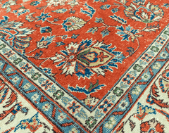Vintage Hand-Knotted Distressed Turkish Rug