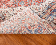 Vintage Hand-Knotted Distressed Turkish Rug