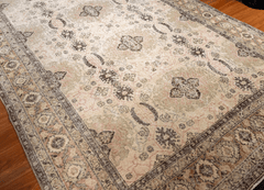 Vintage Hand-Knotted Distressed Turkish Rug