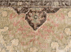 Vintage Hand-Knotted Distressed Turkish Rug