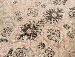 Vintage Hand-Knotted Distressed Turkish Rug