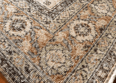 Vintage Hand-Knotted Distressed Turkish Rug