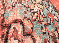 Vintage Hand-Knotted Distressed Turkish Rug