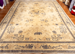 Vintage Hand-Knotted Distressed Turkish Rug