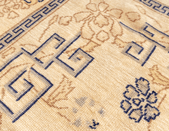 Vintage Hand-Knotted Distressed Turkish Rug