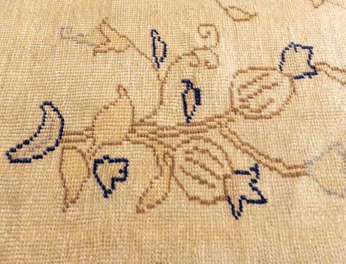 Vintage Hand-Knotted Distressed Turkish Rug