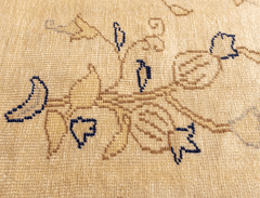 Vintage Hand-Knotted Distressed Turkish Rug